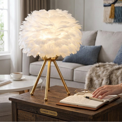 LAMPE NUAGE DE PLUMES & L'ÉLÉGANCE PURE DANS VOTRE INTÉRIEUR
