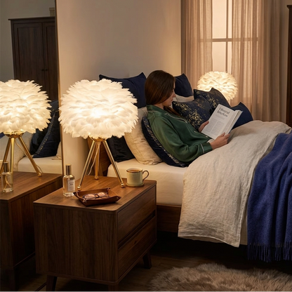 LAMPE NUAGE DE PLUMES & L'ÉLÉGANCE PURE DANS VOTRE INTÉRIEUR