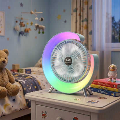 Le ventilateur & lampe de table portable 2-en-1