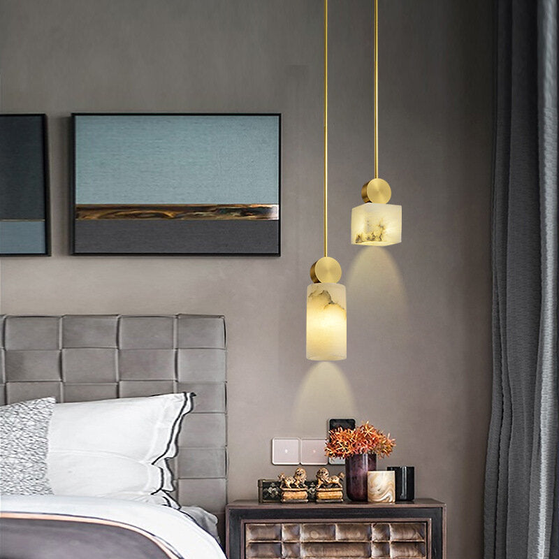 SUSPENSION MEMOI VRAIS MARBRE
